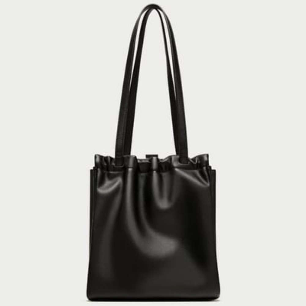 Zara Faux Leather Mini Tote Bag 11.8"x11.4"x6.2"